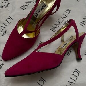 Pancaldi Fuchsia Slingback Heels